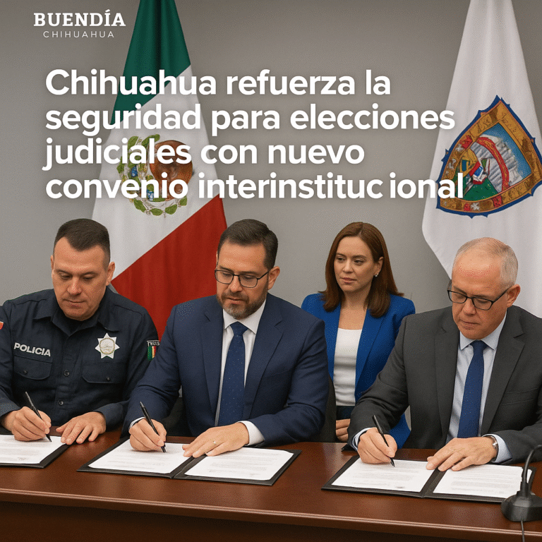 Chihuahua refuerza la seguridad para elecciones judiciales con nuevo convenio interinstitucional
